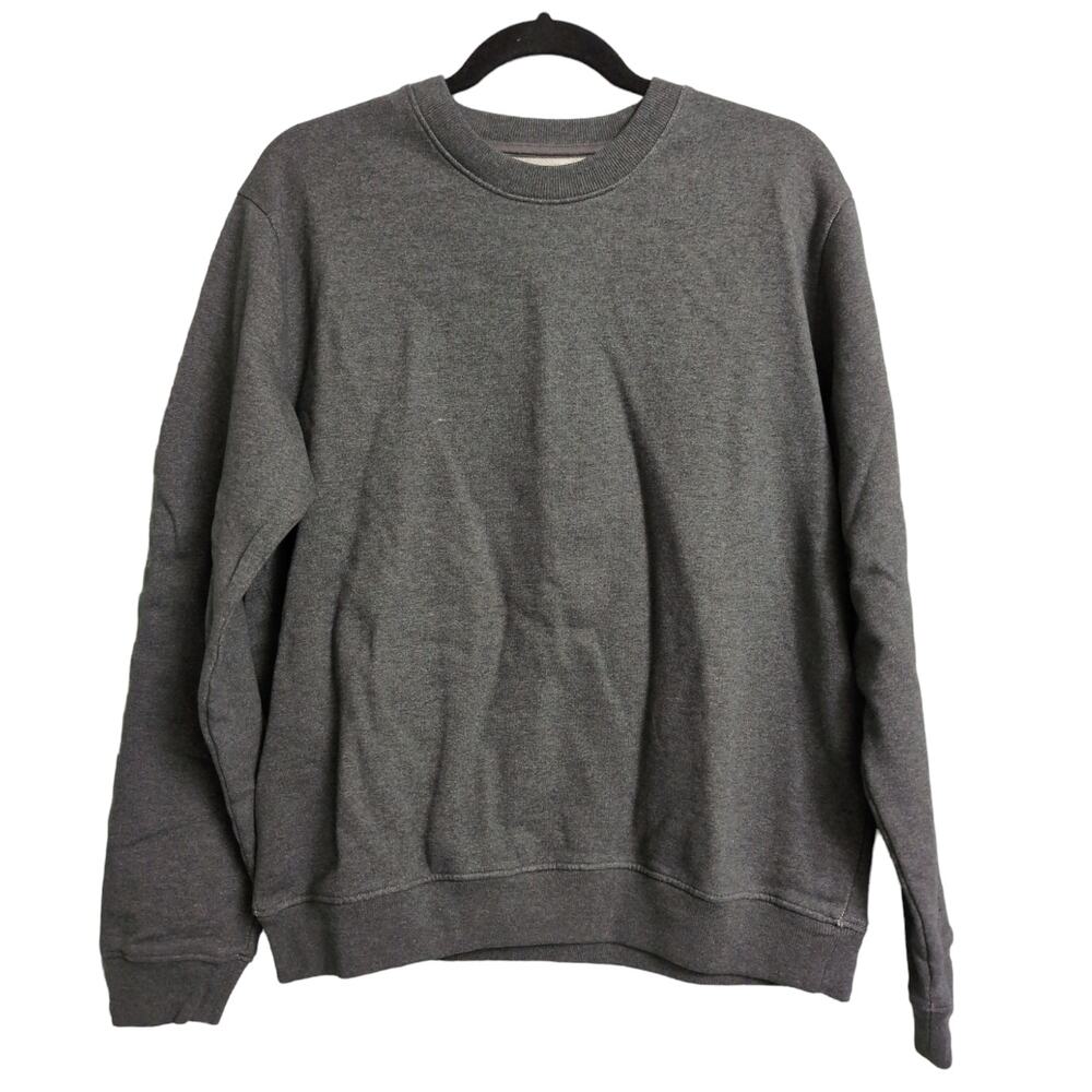 Everlane The Track Crewneck Sweatshirt Heather Gray French Terry Standard M New